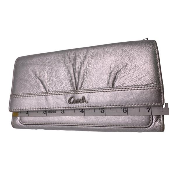 COACH Metallic Silver Wallet - Picture 10 of 10